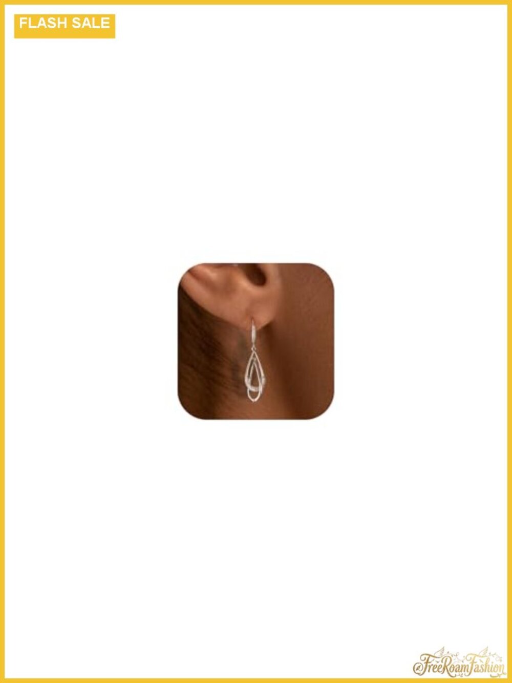 14K Gold Plated Teardrop Dangle Earrings Lightweight CZ Women